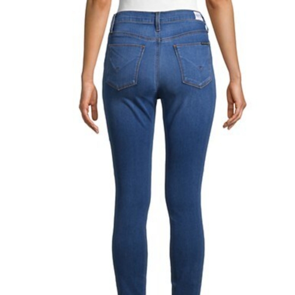 Hudson Midrise Ankle Natalie Super Skinny Blue Jeans New Women's 24 Stretch - Picture 3 of 10